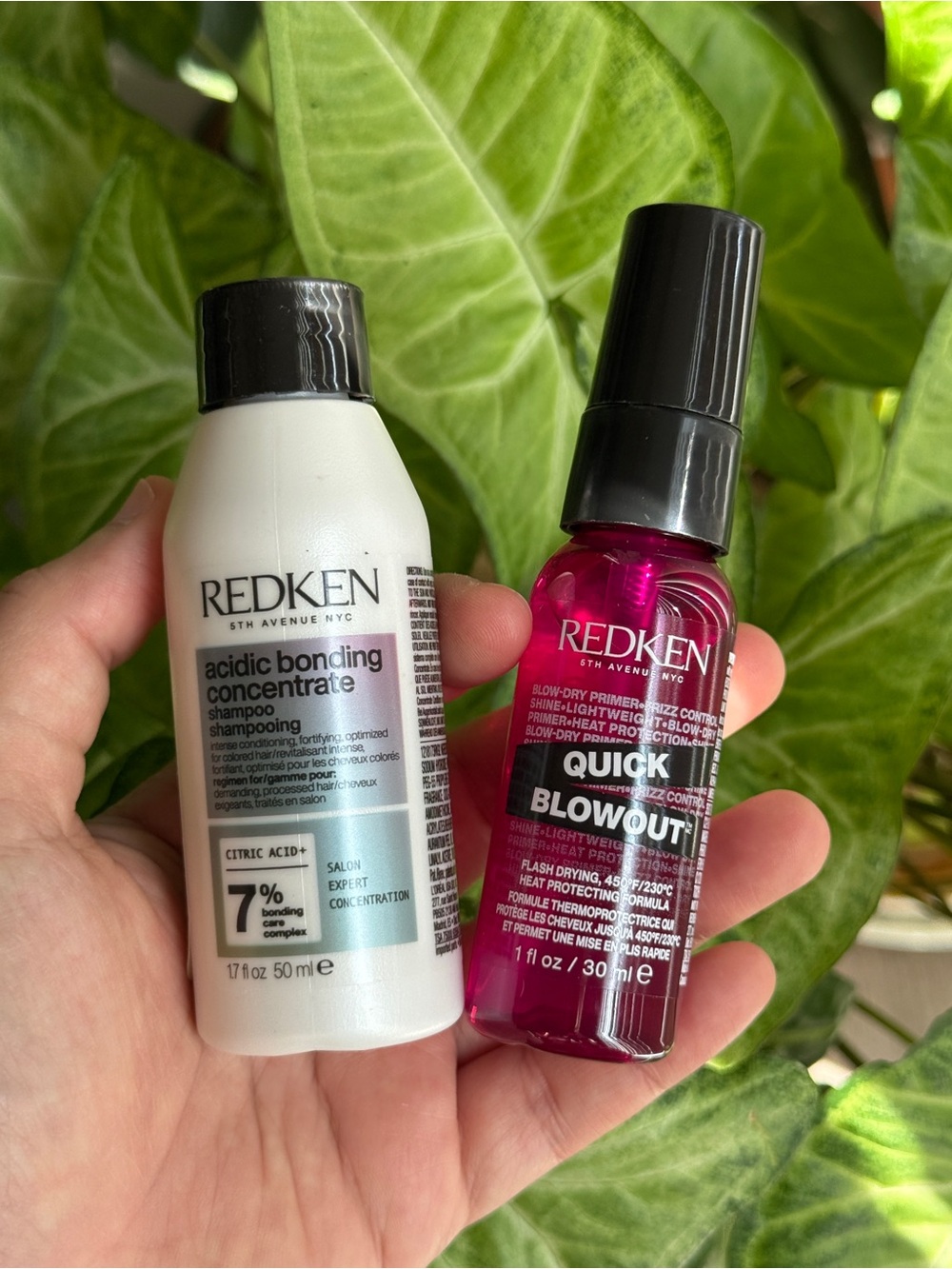 REDKEN Travel Hair Care Set – Acidic Bonding Concentrate + Quick Blowout